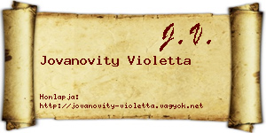 Jovanovity Violetta névjegykártya